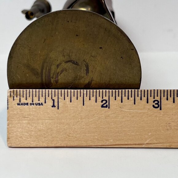 Brass and Copper Angel Candle Holder 6" Christian VTG 70's Taper Candlestick - Picture 10 of 13